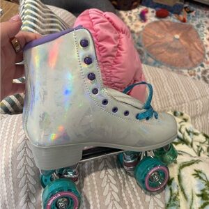 Impala Holographic Roller Skates with Teal Wheels